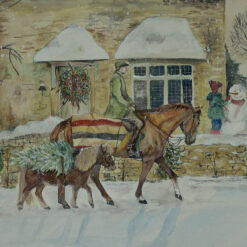 Bob Champion and Jack Brock Christmas Card for The Bob Champion Cancer trust staring Aldaniti