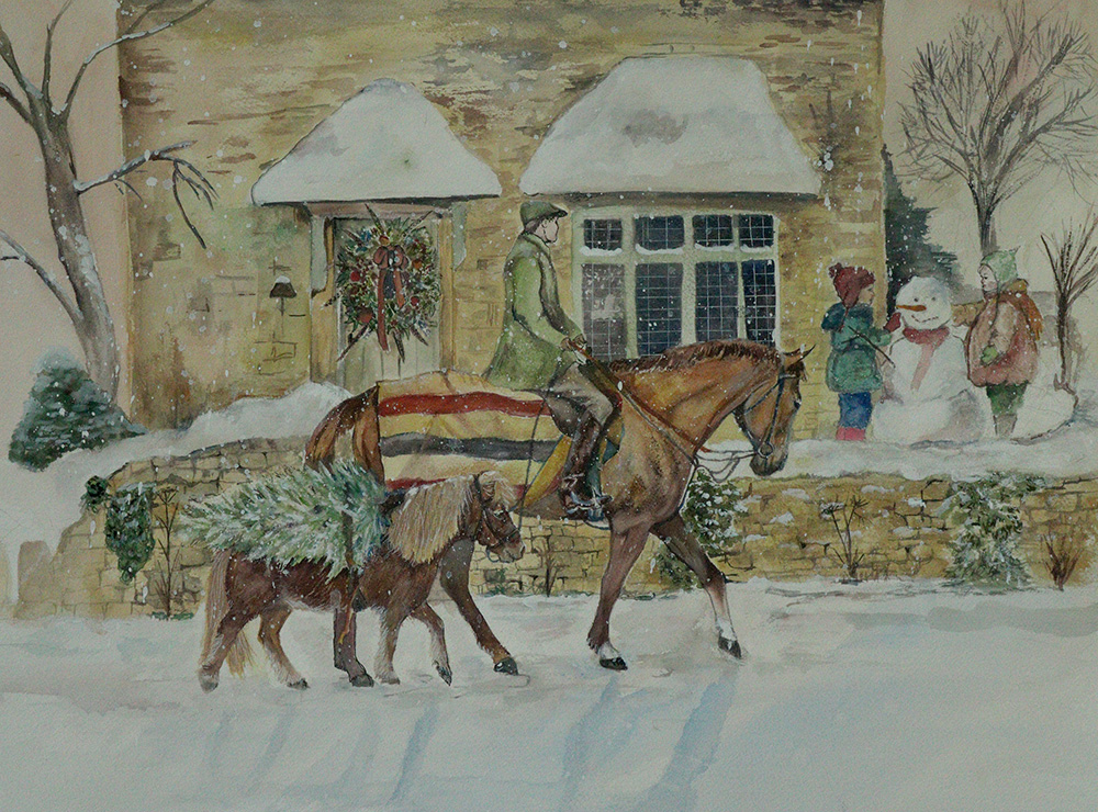 Bob Champion and Jack Brock Christmas Card for The Bob Champion Cancer trust staring Aldaniti