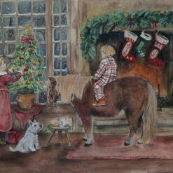 Bob Champion and Jack Brock Christmas Card for The Bob Champion Cancer trust staring Aldaniti