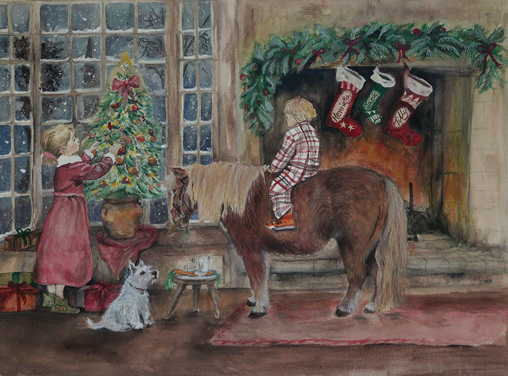 Bob Champion and Jack Brock Christmas Card for The Bob Champion Cancer trust staring Aldaniti